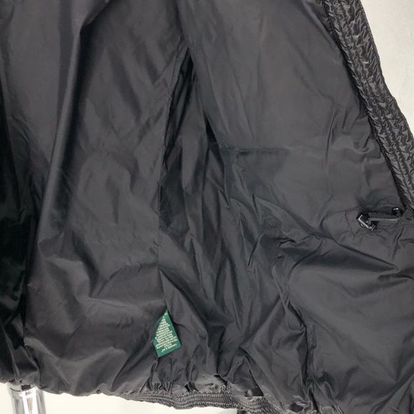 Ralph Lauren Active Black Puffer Jacket Zip Front Long Sleeve Aztec size XS - Picture 8 of 16